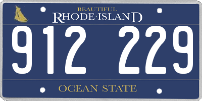 RI license plate 912229