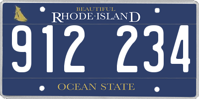 RI license plate 912234