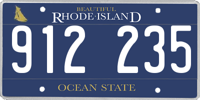 RI license plate 912235