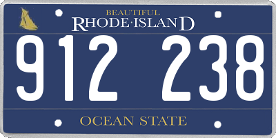 RI license plate 912238