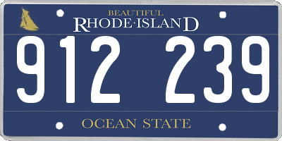 RI license plate 912239