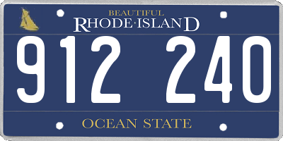RI license plate 912240
