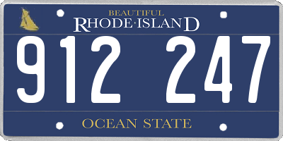 RI license plate 912247