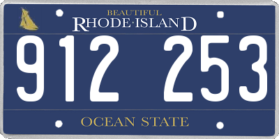RI license plate 912253