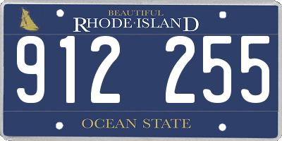 RI license plate 912255