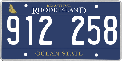 RI license plate 912258