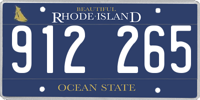 RI license plate 912265