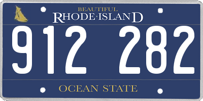 RI license plate 912282