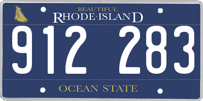 RI license plate 912283