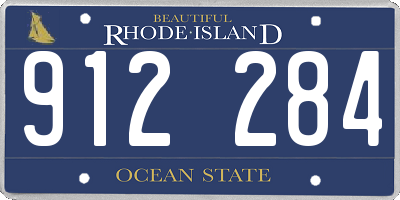 RI license plate 912284