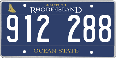 RI license plate 912288