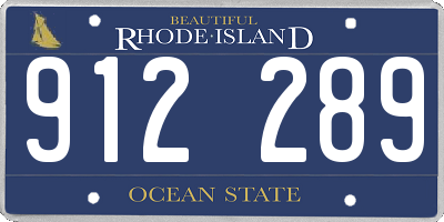 RI license plate 912289