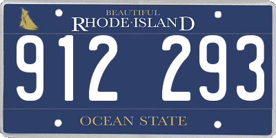RI license plate 912293