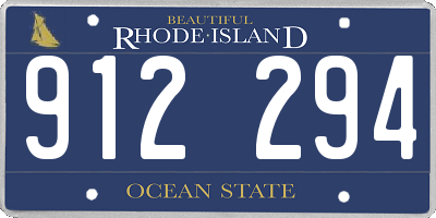 RI license plate 912294
