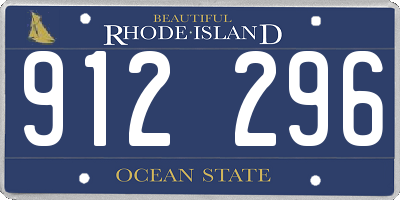 RI license plate 912296