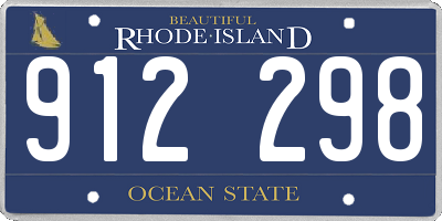 RI license plate 912298