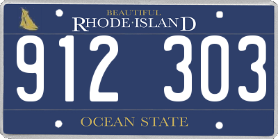 RI license plate 912303