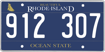 RI license plate 912307