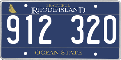 RI license plate 912320