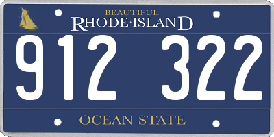 RI license plate 912322