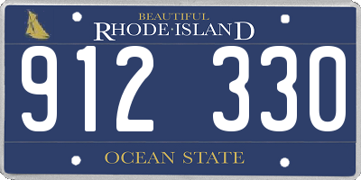 RI license plate 912330