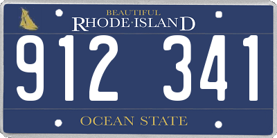 RI license plate 912341