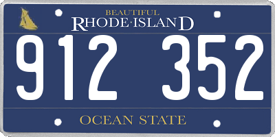 RI license plate 912352