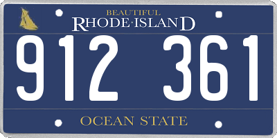 RI license plate 912361