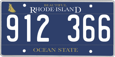 RI license plate 912366