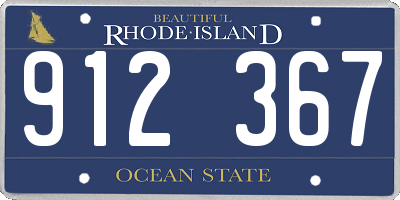 RI license plate 912367