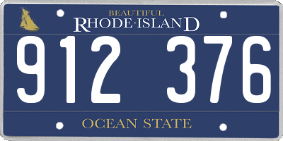 RI license plate 912376