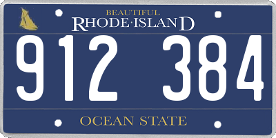 RI license plate 912384