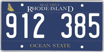 RI license plate 912385