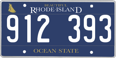 RI license plate 912393
