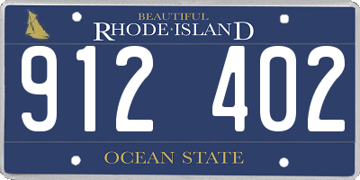 RI license plate 912402