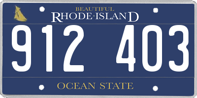 RI license plate 912403