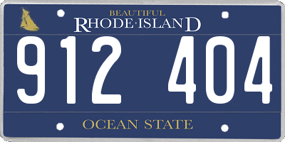 RI license plate 912404