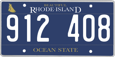 RI license plate 912408