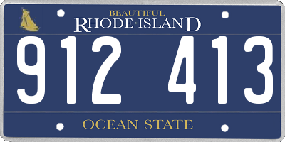 RI license plate 912413