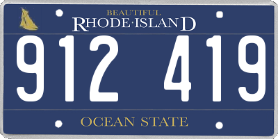 RI license plate 912419