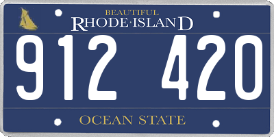 RI license plate 912420