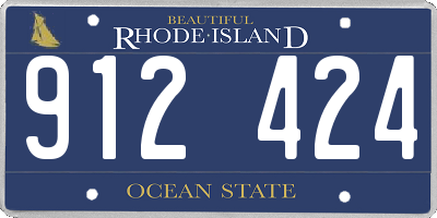 RI license plate 912424