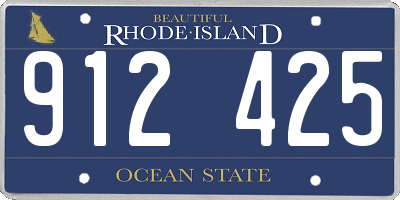 RI license plate 912425