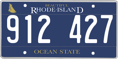 RI license plate 912427