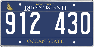 RI license plate 912430