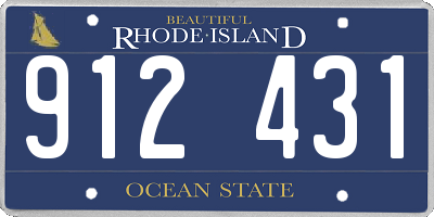 RI license plate 912431