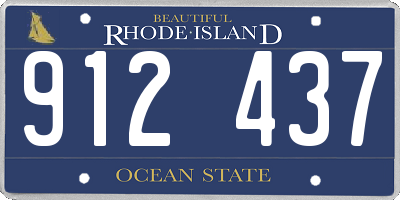 RI license plate 912437