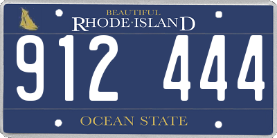 RI license plate 912444