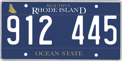 RI license plate 912445