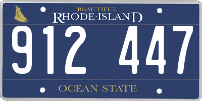 RI license plate 912447